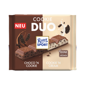 Ritter Sport DUO Choco 'n Cookie / Cookie 'n Cream, 100g